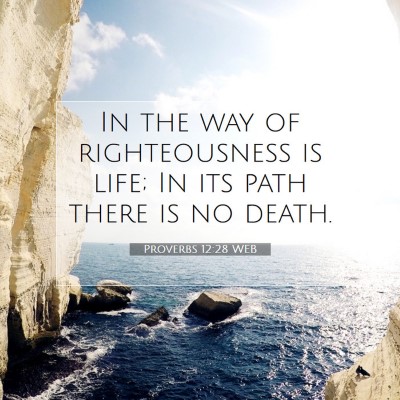 Picture 07 - Proverbs 12:28 WEB - In the way of righteousness is life; In its path - Bible Verse Picture