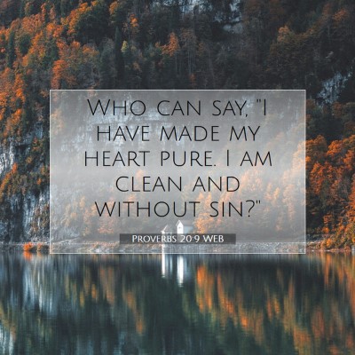 Picture 07 - Proverbs 20:9 WEB - Who can say, 