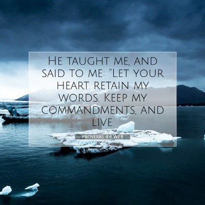 Picture 07 - Proverbs 4:4 WEB - He taught me, and said to me: 