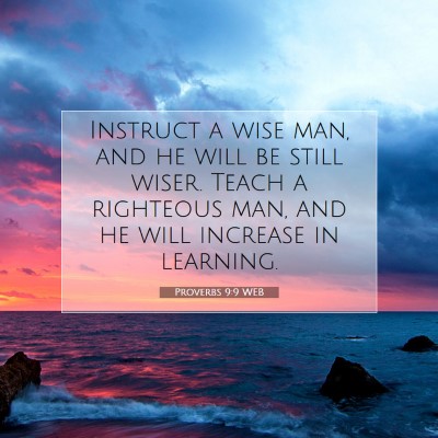 Picture 07 - Proverbs 9:9 WEB - Instruct a wise man, and he will be still wiser. - Bible Verse Picture