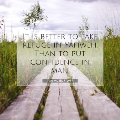 Picture 07 - Psalms 118:8 WEB - It is better to take refuge in Yahweh, Than to - Bible Verse Picture