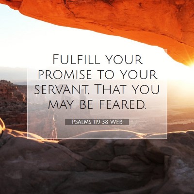 Picture 07 - Psalms 119:38 WEB - Fulfill your promise to your servant, That you - Bible Verse Picture