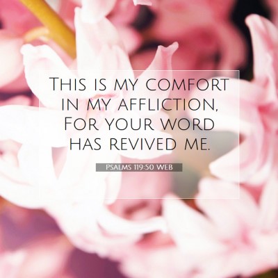 Picture 07 - Psalms 119:50 WEB - This is my comfort in my affliction, For your - Bible Verse Picture