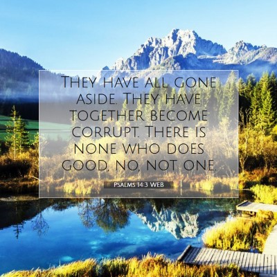 Picture 07 - Psalms 14:3 WEB - They have all gone aside. They have together - Bible Verse Picture
