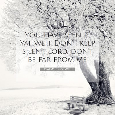 Picture 07 - Psalms 35:22 WEB - You have seen it, Yahweh. Don't keep silent. - Bible Verse Picture