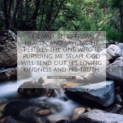 Picture 07 - Psalms 57:3 WEB - He will send from heaven, and save me, He rebukes - Bible Verse Picture