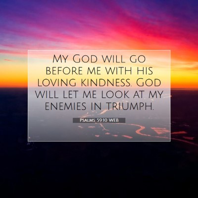 Picture 07 - Psalms 59:10 WEB - My God will go before me with his loving - Bible Verse Picture