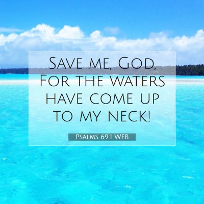 Picture 07 - Psalms 69:1 WEB - Save me, God, For the waters have come up to my - Bible Verse Picture
