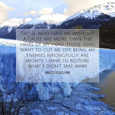 Picture 07 - Psalms 69:4 WEB - Those who hate me without a cause are more than - Bible Verse Picture