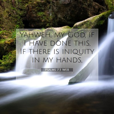Picture 07 - Psalms 7:3 WEB - Yahweh, my God, if I have done this, If there is - Bible Verse Picture