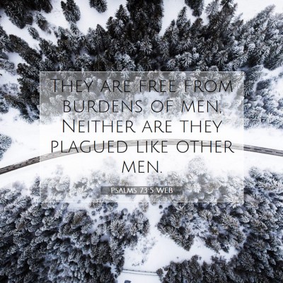 Picture 07 - Psalms 73:5 WEB - They are free from burdens of men, Neither are - Bible Verse Picture