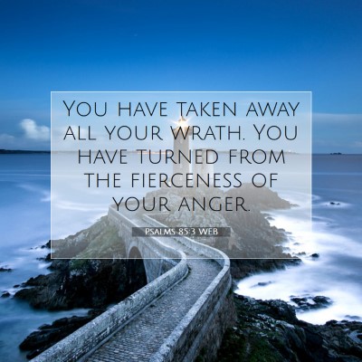 Picture 07 - Psalms 85:3 WEB - You have taken away all your wrath. You have - Bible Verse Picture