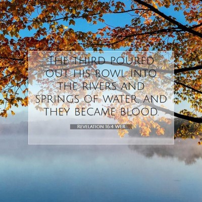 Picture 07 - Revelation 16:4 WEB - The third poured out his bowl into the rivers and - Bible Verse Picture