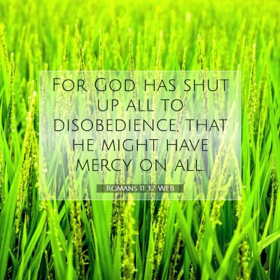Picture 07 - Romans 11:32 WEB - For God has shut up all to disobedience, that he - Bible Verse Picture