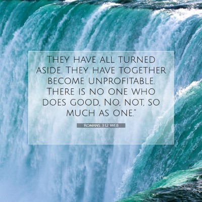 Picture 07 - Romans 3:12 WEB - They have all turned aside. They have together - Bible Verse Picture
