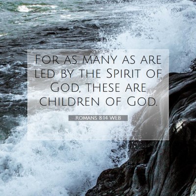 Picture 07 - Romans 8:14 WEB - For as many as are led by the Spirit of God, - Bible Verse Picture