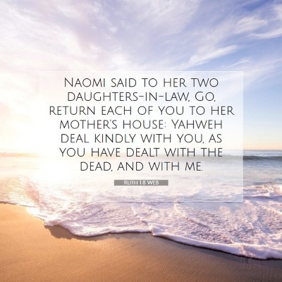 Picture 07 - Ruth 1:8 WEB - Naomi said to her two daughters-in-law, Go, - Bible Verse Picture