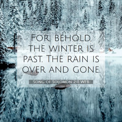 Picture 07 - Song of Solomon 2:11 WEB - For, behold, the winter is past. The rain is over - Bible Verse Picture