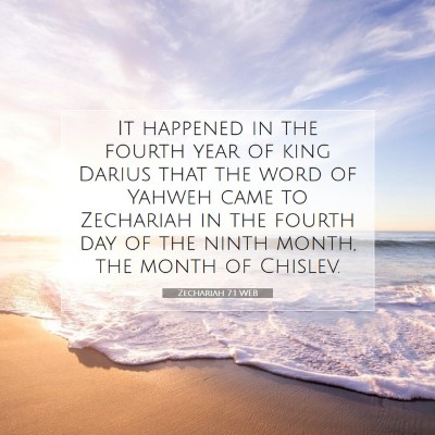 Picture 07 - Zechariah 7:1 WEB - It happened in the fourth year of king Darius - Bible Verse Picture