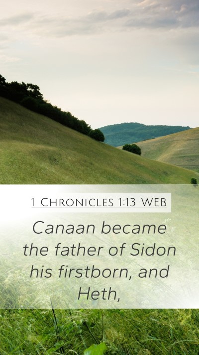 1 Chronicles 1:13 WEB Bible Verse Image