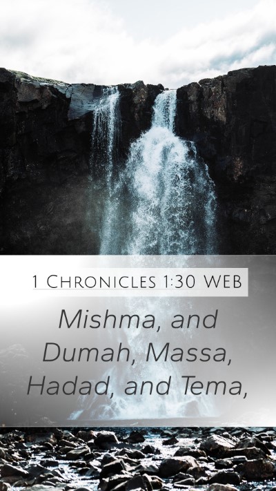 1 Chronicles 1:30 WEB Bible Verse Image