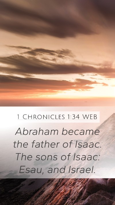 1 Chronicles 1:34 WEB Bible Verse Image