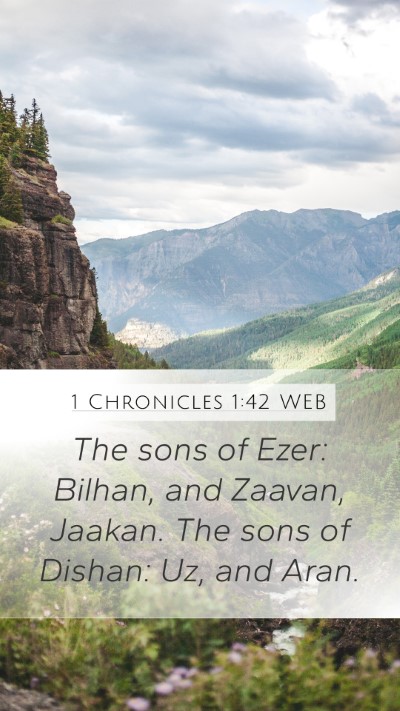 1 Chronicles 1:42 WEB Bible Verse Image