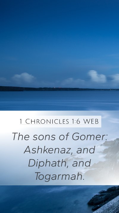1 Chronicles 1:6 WEB Bible Verse Image
