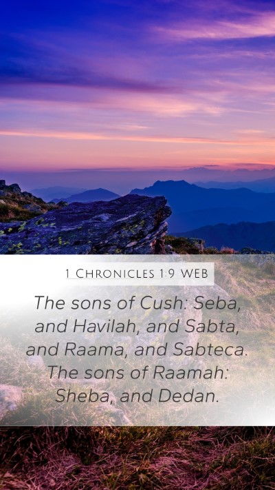 1 Chronicles 1:9 WEB Bible Verse Image