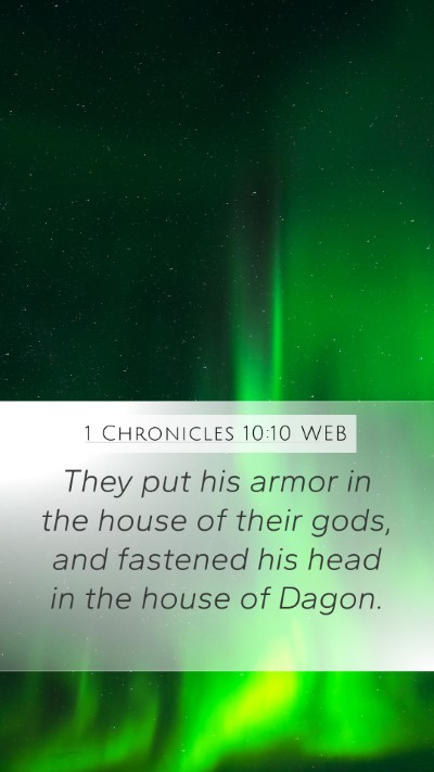 1 Chronicles 10:10 WEB Bible Verse Image