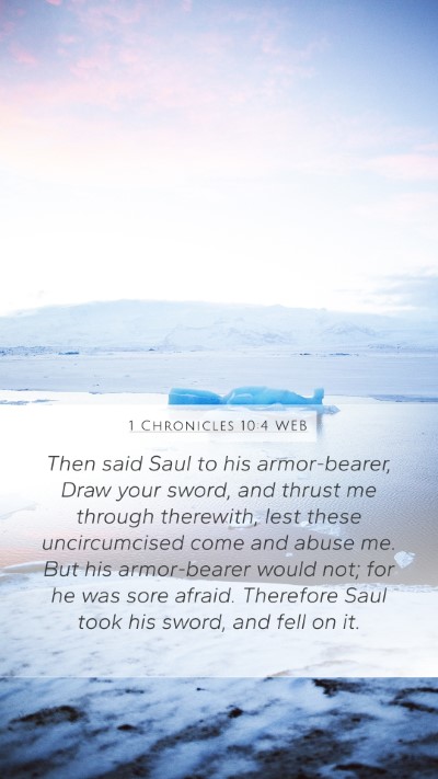 1 Chronicles 10:4 WEB Bible Verse Image