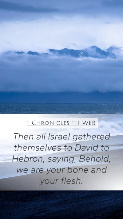 1 Chronicles 11:1 WEB Bible Verse Image