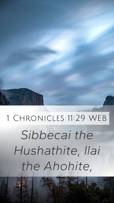 1 Chronicles 11:29 WEB Bible Verse Image