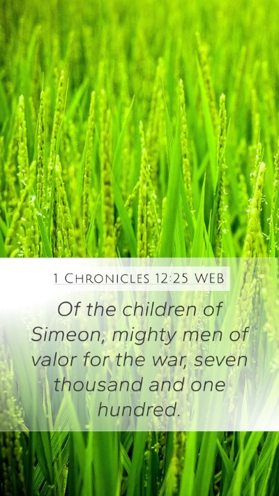 1 Chronicles 12:25 WEB Bible Verse Image
