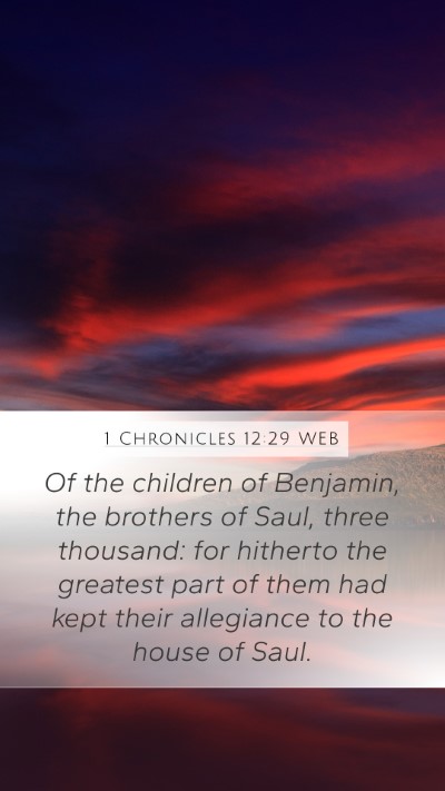 1 Chronicles 12:29 WEB Bible Verse Image