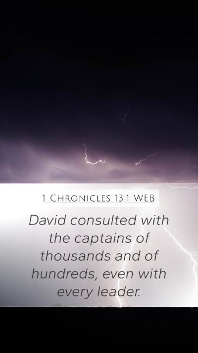 1 Chronicles 13:1 WEB Bible Verse Image