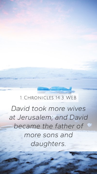 1 Chronicles 14:3 WEB Bible Verse Image