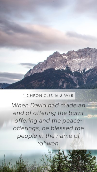1 Chronicles 16:2 WEB Bible Verse Image