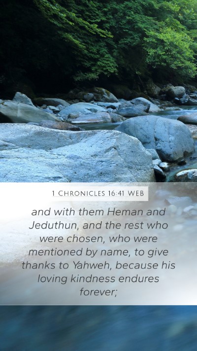 1 Chronicles 16:41 WEB Bible Verse Image