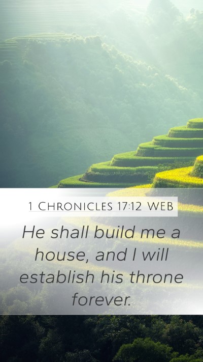 1 Chronicles 17:12 WEB Bible Verse Image
