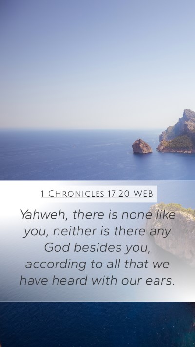 1 Chronicles 17:20 WEB Bible Verse Image