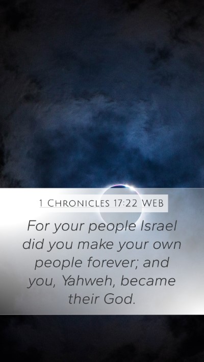 1 Chronicles 17:22 WEB Bible Verse Image
