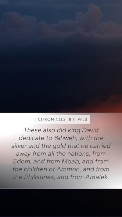 1 Chronicles 18:11 WEB Bible Verse Image