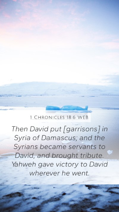 1 Chronicles 18:6 WEB Bible Verse Image