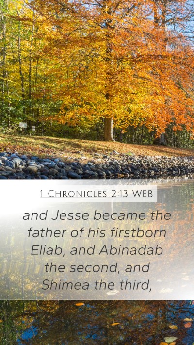 1 Chronicles 2:13 WEB Bible Verse Image