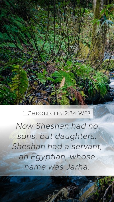 1 Chronicles 2:34 WEB Mobile Phone Wallpaper - Now Sheshan had no sons, but daughters. Sheshan - Mobile Bible Verse Wallpaper