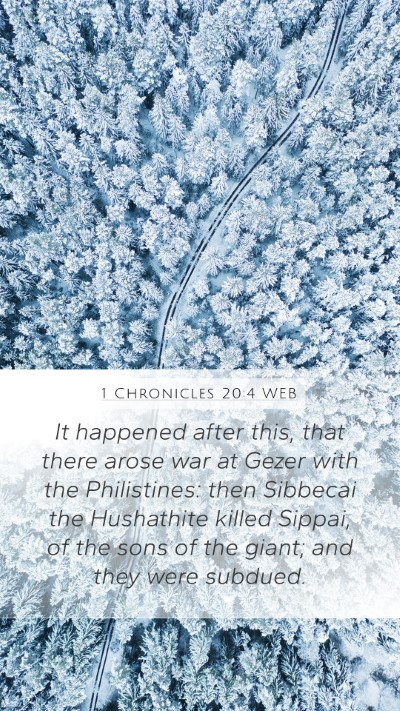 1 Chronicles 20:4 WEB Bible Verse Image