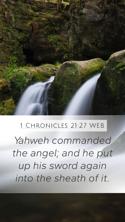 1 Chronicles 21:27 WEB Bible Verse Image