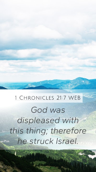 1 Chronicles 21:7 WEB Bible Verse Image