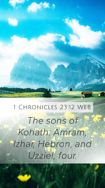 1 Chronicles 23:12 WEB Bible Verse Image
